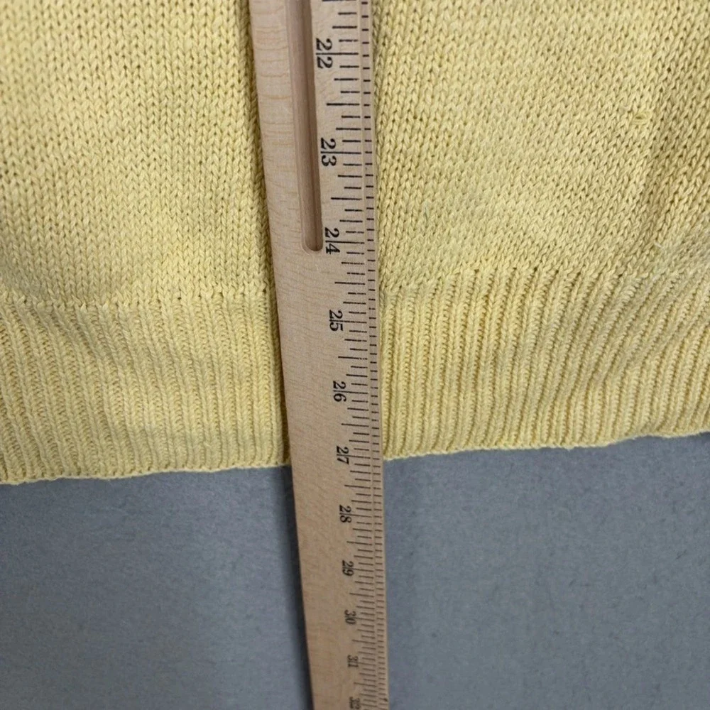 Vintage Polo Ralph Lauren Sweater Vest Mens XL Butter Yellow Linen Cotton Preppy